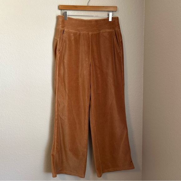 Calvin Klein Performance High Waisted Wide Leg Ribbed Textured Pant, Size Small - Picture 2 of 9